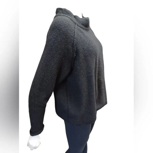 Free People EUC Black LS Cowl Neck Knit Sweater Size Small - Picture 3 of 10